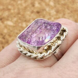 Quartz 925 Sterling Silver Statement Cocktail Ring